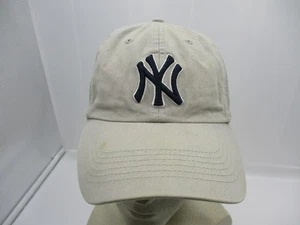 New York Yankees Hat Cap Fitted Mens Small Gray Navy MLB Baseball Worn Faded - Picture 1 of 9