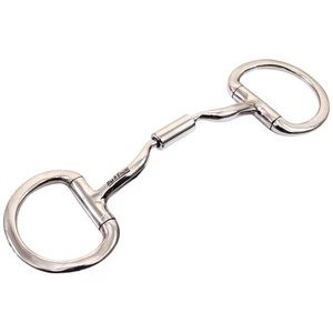 Anillo en D de puerto medio de acero inoxidable equino JK Bar H con broca de rodillo | Brocas para - Imagen 1 de 1
