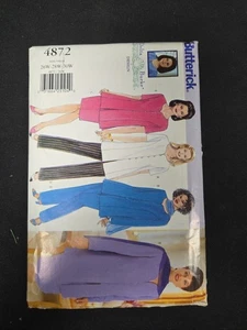 Conjunto vintage de los años 90 con patrón de costura Butterick 4872 sin cortar talla 26W - 30W Plus  - Imagen 1 de 2
