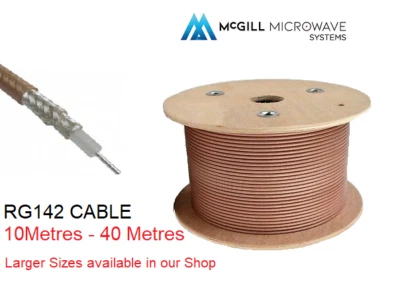 RG142 Coaxial cable Low Loss Military Specification 50 Ohm Coax Silver Plated RF - Image 1 of 4