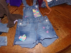 *GIRLS JORDACHE BIB OVERALL JEAN SHORTS SIZE 5 1024 - Picture 1 of 5