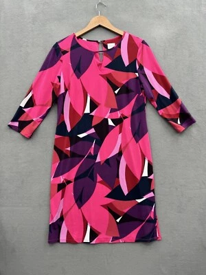 Vestido recto tejido jersey estampado geométrico rosa púrpura rosa 1 (mediano) Chico’s para mujer Foto 1 de 4