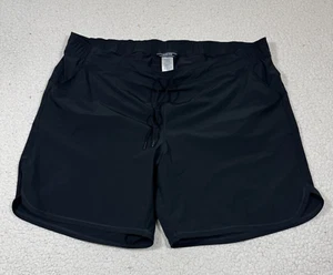 Lands End Swim Shorts Womens 24W Swimsuit Bottoms Liner Black Plus Pockets Beach - Picture 1 of 5