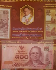 Thailand King Rama IX 100 baht, CELEBRATE THE 5th CYCLE OF PRINCESS SIRINDHORN  - Picture 1 of 2