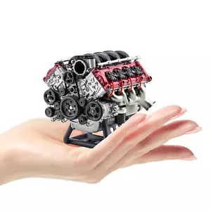 V8 Engine Model Building DIY Kit Internal Combustion Hobby For Adults |US| - Picture 1 of 13
