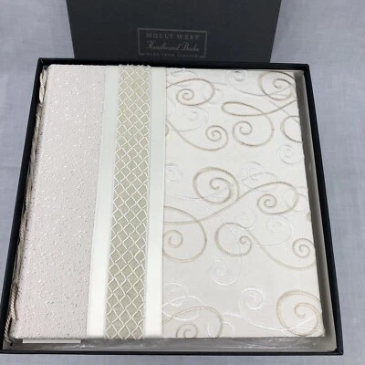 Álbum de fotos de boda Molly West nuevo con etiquetas álbum de recortes hecho a mano LIBROS ENCUADERNADOS A MANO Foto 1 de 4