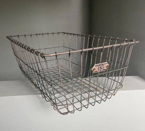 Vintage Kaspar Wire Works Shiner Texas Gym Locker Pool Basket Cover