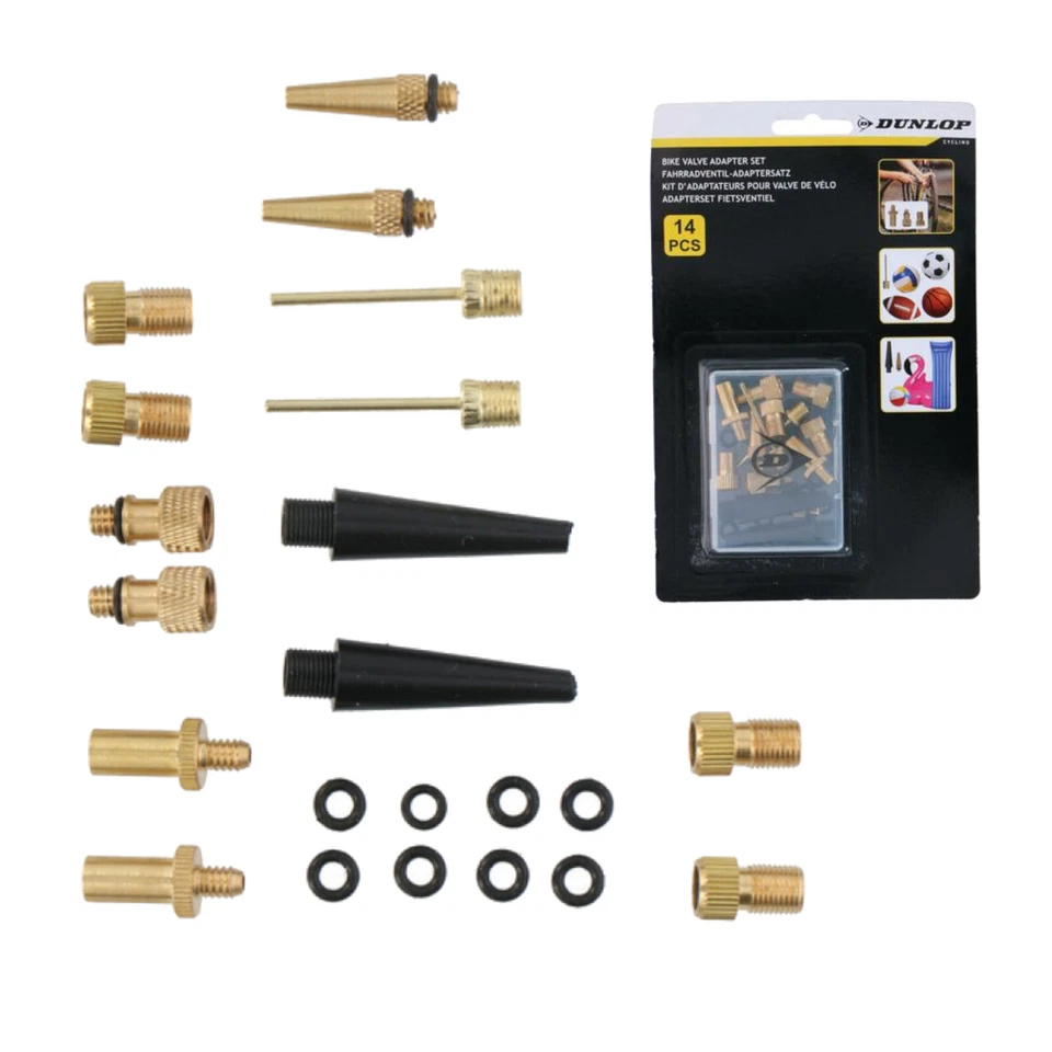 Fahrrad Ventil Adapter Autoventil Französisches Ventiladapter AV DV SV Set 14St. - Bild 1 von 1