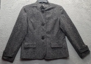 Coldwater Creek Blazer Jacket Women Size 16 Multicolor Damask Lined Button Front - Picture 1 of 16