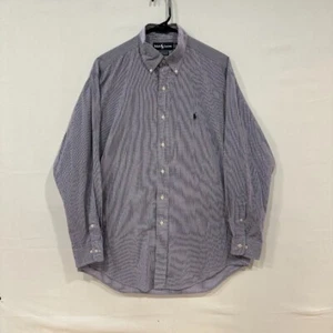 Ralph Lauren Yarmouth Shirt Mens 15.5 32/33 Purple Gingham Cotton Button Up - Picture 1 of 5