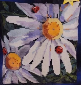 ~ Neu in Verpackung ~ Janlynn Big Stitch Kreuzstich-Set * Gänseblümchen * 14 Zoll x 14 Zoll - Bild 1 von 3