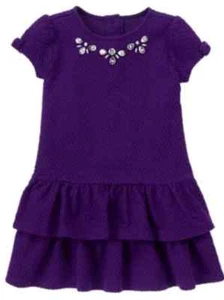 Abito nuovo con etichette Gymboree Plum Party taglia 4T 5T gemma testurizzato bambina bambina - Foto 1 di 2