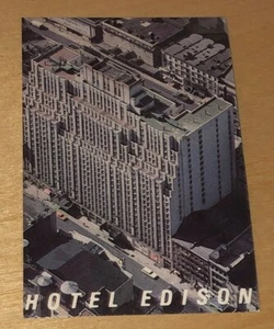 Vintage Hotel Edison Postcard New York NY 228 West 47th Street Unused Aeschlima - Picture 1 of 2