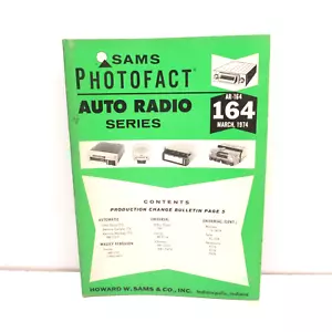 Sams Photofact Auto Radio Series #164 Automatic Universal Massey Ferguson 1974 - Picture 1 of 7