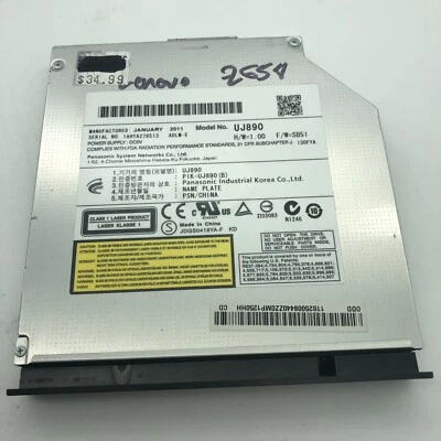 Unidad óptica SATA PANASONIC DVDRW # UJ890 DVD±RW CDRW Lenovo IBM Foto 1 de 4