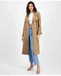 $198 GUESS Women's Maya Unstructured Trench Coat, Wet Sand, SIZE-L - Picture 1 of 7