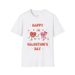 Valentines Day Unisex T-Shirt, Cute Love Heart Tee, Happy Valentine's Gift Shirt - Picture 1 of 65