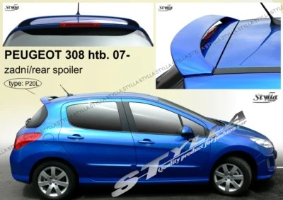SPOILER REAR ROOF TAILGATE PEUGEOT 308 hatchback WING ACCESSORIES - Image 1 of 4