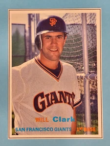 1990 SCD Pocket Price Guide Will Clark San Francisco Giants #21 tagliato a mano ⚾ - Foto 1 di 2