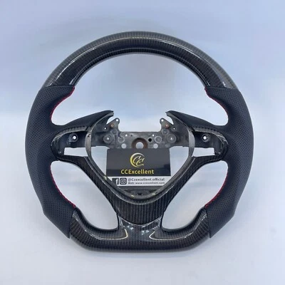 For Acura TSX 2009-2014 glossy carbon fiber steering wheel/core/trim/leather - Image 1 of 4