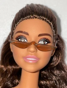 Barbie @BarbieStyle Made to Move Doll #4 Brown Cat Eye Sunglasses Granny Glasses - Picture 1 of 8