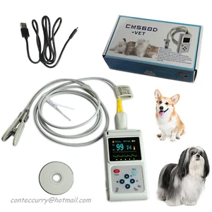 Oxímetro de pulso veterinario CE CMS60D-VET + sonda de lengua de oído SpO2 + software de PC CONTEC - Imagen 1 de 12