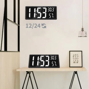 Large Screen Multifunction LED Digital Wall Clock With Time Temperature Humidity - Picture 1 of 12