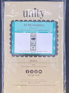 Unity Stamp Co All My Gnomies Slimline Rubber Cling Set 3"x8.5" Tall Gnome - Picture 1 of 3