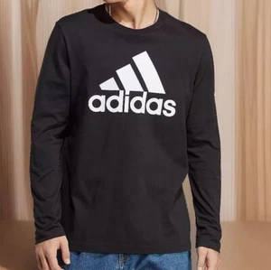 adidas Herren Sportswear Essentials Langarm T-Shirt - Schwarz - Herren XL IC9308 - Bild 1 von 4