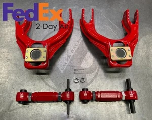 BX Red Comp FRONT &REV REAR Camber Kit Combo 92-95 Civic 94-01 Integra EG DC2 - Picture 1 of 3