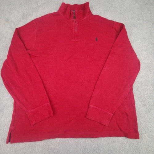 VETEMENTS Maglione uomo Ralph Lauren extra large rosso estate felpa a costine