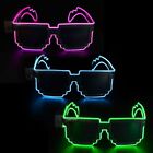 Wireless LED Light-up Glasses Glow in the Dark Neon Rave Shades  for Adult Kids