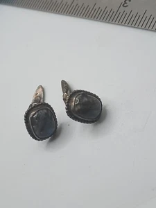 Vintage Silver And Labrodite Cufflinks From Scandanavia - Picture 1 of 4
