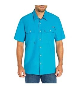 Eddie Bauer Men's Short Sleeve Moisture Wicking Woven Tech Shirt XXL Blue Danube - Picture 1 of 6