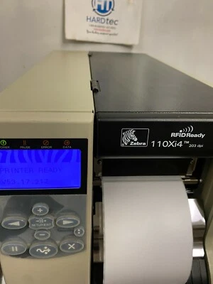 Zebra 110Xi4 RFID Ready Label printer USB 203 dpi  PN: 112-801-00000 - Image 1 of 4