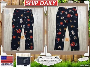 Cynthia Rowley Women Pants Straight Floral Flower Dress Career Black Size 6🔥MB - Picture 1 of 11