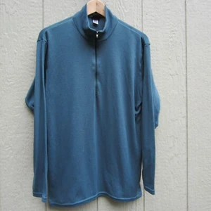 Patagonia Capilene Para Hombres L Capa Base 1/4 Cremallera Silenciada Verde Hecho en Francia Senderismo - Imagen 1 de 16