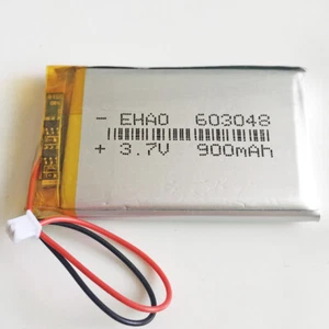3.7V 900mAh JST2P 1.25mm Lipo li-Polymer Battery For mobile phone GPS DVD 603048 - Picture 1 of 9