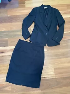 10 Veronika Maine Pinstripe Skirt Suit *BUY FIVE + ITEMS = FREE POST - Picture 1 of 4