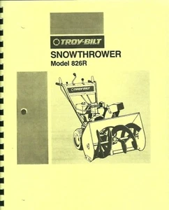Troy Bilt 826r Schneefräse Bedienungsanleitung - Bild 1 von 2
