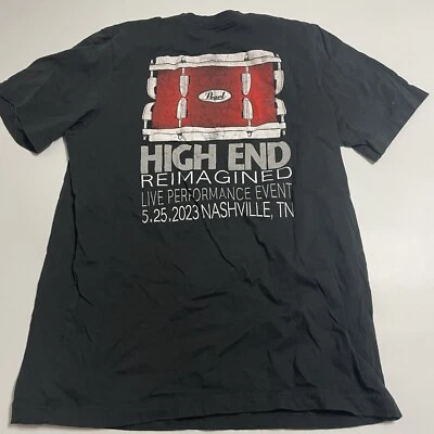 Camiseta Negra Pearl Drum High End Reimagined EVENTO EN VIVO Nashville TN Mayo 2023 M Foto 1 de 4