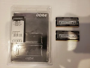 Crucial Ballistix Sport 16GB Kit DDR4 2400 19200 SODIMM BLS2K8G4S240FSD Memory - Picture 1 of 9