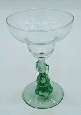 VINTAGE LUMINARC Vidrio Margarita 7" Mexicano Siesta Hombre Sombrero Saguaro Cactus Foto 1 de 4