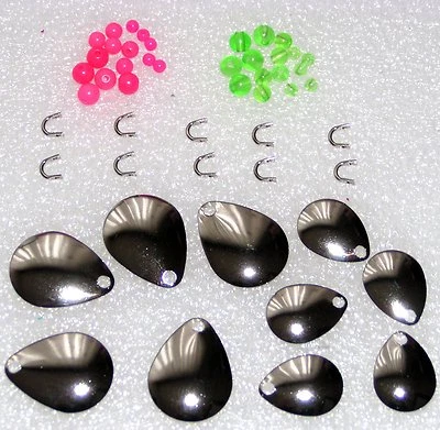 50 Teile Forelle Trout System,Spinner Bau,Colorado Blades, Lachsforelle, Neu - Bild 1 von 2