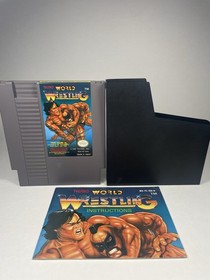 Tecmo World Wrestling (Nintendo NES, 1990) Cartridge & Manual Authentic Tested 
