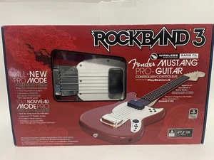 PS3 Rock Band 3 Fender Mustang Wireless PRO Guitar W/ DONGLE  - Bild 1 von 11