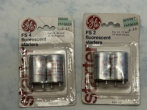 2 paquetes de arrancadores fluorescentes GE General Electric FS-4 FS4-2D paquetes nuevos (4 en total) - Imagen 1 de 3