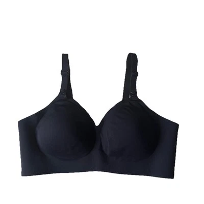 Momcozy Seamless Nursing Bra, Wireless Full-Coverage Size XL  Black - Image 1 of 4