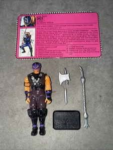 Vintage 1991 GI JOE ARAH - Figurina dadi con scheda - completa *ASCIA ROTTA - Foto 1 di 16