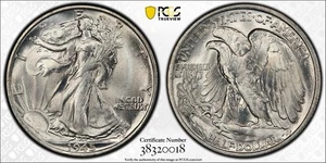 1945 S Walking Liberty Half Dollar PCGS MS-66 Just A Amazing Coin Perfect White - Picture 1 of 3